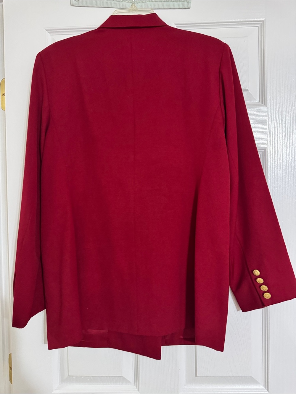 Classic Double-Breasted Womens Blazer in Deep Wine With Matching Dress Shorts - Picture 6 of 9